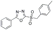 2-[(4-METHYLBENZYL)SULFONYL]-5-PHENYL-1,3,4-OXADIAZOLE Struktur