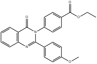 ETHYL 4-[2-(4-METHOXYPHENYL)-4-OXOQUINAZOLIN-3(4H)-YL]BENZOATE Struktur