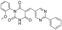 (5E)-1-(2-METHOXYPHENYL)-5-[(2-PHENYLPYRIMIDIN-5-YL)METHYLENE]PYRIMIDINE-2,4,6(1H,3H,5H)-TRIONE Struktur