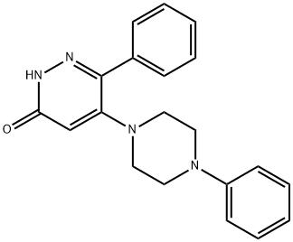 6-PHENYL-5-(4-PHENYLPIPERAZINO)-3(2H)-PYRIDAZINONE Struktur