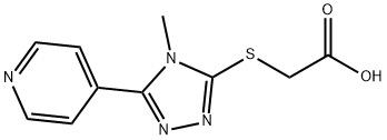 (4-METHYL-5-PYRIDIN-4-YL-4 H-[1,2,4]TRIAZOL-3-YLSULFANYL)-ACETIC ACID Struktur