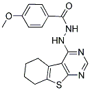 4-METHOXY-N'-5,6,7,8-TETRAHYDRO[1]BENZOTHIENO[2,3-D]PYRIMIDIN-4-YLBENZOHYDRAZIDE Struktur