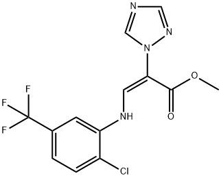 METHYL (E)-3-[2-CHLORO-5-(TRIFLUOROMETHYL)ANILINO]-2-(1H-1,2,4-TRIAZOL-1-YL)-2-PROPENOATE Struktur