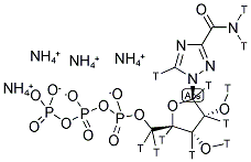 RIBAVIRIN 5'-TRIPHOSPHATE, TETRAAMMONIUM SALT, [3H]- Struktur