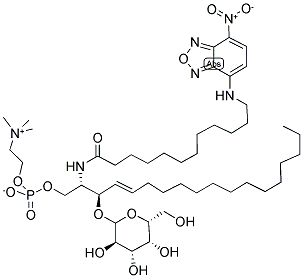 N-[12-[(7-NITRO-2-1,3-BENZOXADIAZOL-4-YL)AMINO]DODECANOYL]-D-GALACTOSYL-1-1'-SPHINGOSINE;C12-NBD GALACTOSYL CERAMIDE