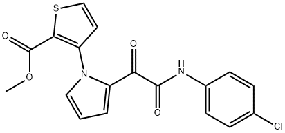 METHYL 3-(2-[2-(4-CHLOROANILINO)-2-OXOACETYL]-1H-PYRROL-1-YL)-2-THIOPHENECARBOXYLATE Struktur