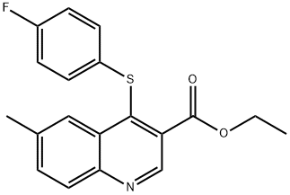 ETHYL 4-[(4-FLUOROPHENYL)SULFANYL]-6-METHYL-3-QUINOLINECARBOXYLATE Struktur