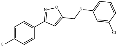 3-(4-CHLOROPHENYL)-5-([(3-CHLOROPHENYL)SULFANYL]METHYL)ISOXAZOLE Struktur