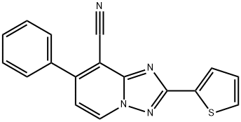 7-PHENYL-2-(2-THIENYL)[1,2,4]TRIAZOLO[1,5-A]PYRIDINE-8-CARBONITRILE Struktur