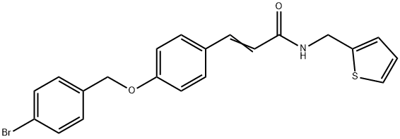 (E)-3-(4-[(4-BROMOBENZYL)OXY]PHENYL)-N-(2-THIENYLMETHYL)-2-PROPENAMIDE Struktur