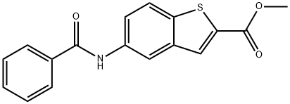 METHYL 5-(BENZOYLAMINO)-1-BENZOTHIOPHENE-2-CARBOXYLATE Struktur