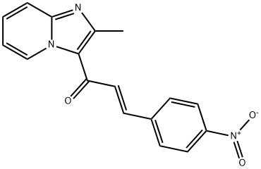 (E)-1-(2-METHYLIMIDAZO[1,2-A]PYRIDIN-3-YL)-3-(4-NITROPHENYL)-2-PROPEN-1-ONE Struktur