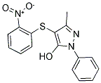 3-METHYL-4-[(2-NITROPHENYL)THIO]-1-PHENYL-1H-PYRAZOL-5-OL Struktur