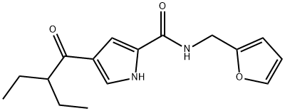 4-(2-ETHYLBUTANOYL)-N-(2-FURYLMETHYL)-1H-PYRROLE-2-CARBOXAMIDE Struktur