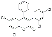 6,8-DICHLORO-3(2',4'-DICHLOROPHENYL)-4-PHENYLCOUMARIN Struktur