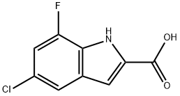 5-CHLORO-7-FLUORO-1H-INDOLE-2-CARBOXYLIC ACID Struktur