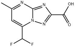 7-DIFLUOROMETHYL-5-METHYL-[1,2,4]TRIAZOLO-[1,5-A]PYRIMIDINE-2-CARBOXYLIC ACID Struktur