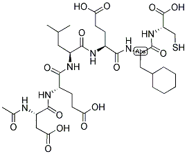 AC-ASP-GLU-LEU-GLU-CHA-CYS-OH Struktur