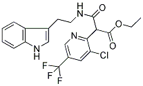 ETHYL 2-[3-CHLORO-5-(TRIFLUOROMETHYL)-2-PYRIDINYL]-3-([2-(1H-INDOL-3-YL)ETHYL]AMINO)-3-OXOPROPANOATE Struktur