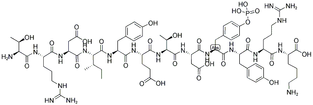 H-THR-ARG-ASP-ILE-TYR-GLU-THR-ASP-PTYR-TYR-ARG-LYS-OH Struktur