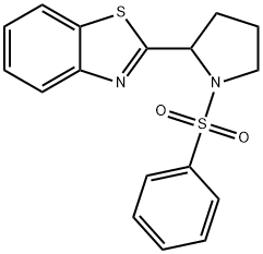 2-[1-(PHENYLSULFONYL)-2-PYRROLIDINYL]-1,3-BENZOTHIAZOLE Struktur