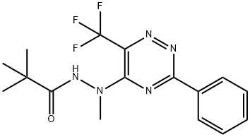 N',2,2-TRIMETHYL-N'-[3-PHENYL-6-(TRIFLUOROMETHYL)-1,2,4-TRIAZIN-5-YL]PROPANOHYDRAZIDE Struktur