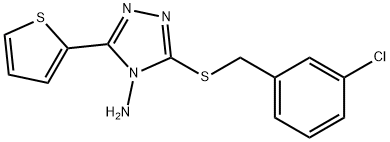 3-[(3-CHLOROBENZYL)SULFANYL]-5-(2-THIENYL)-4H-1,2,4-TRIAZOL-4-AMINE Struktur