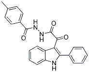 N'-(4-METHYLBENZOYL)-2-OXO-2-(2-PHENYL-1H-INDOL-3-YL)ACETOHYDRAZIDE Struktur