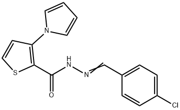 N'-[(Z)-(4-CHLOROPHENYL)METHYLIDENE]-3-(1H-PYRROL-1-YL)-2-THIOPHENECARBOHYDRAZIDE Struktur