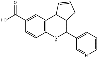 4-PYRIDIN-3-YL-3A,4,5,9B-TETRAHYDRO-3H-CYCLOPENTA[C]QUINOLINE-8-CARBOXYLIC ACID Struktur