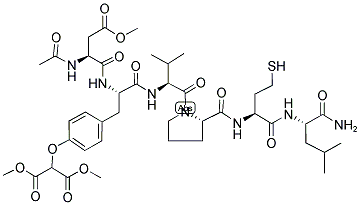 AC-ASP-TYR(2-MALONYL)-VAL-PRO-MET-LEU-NH2 TRIMETHYL ESTER Struktur