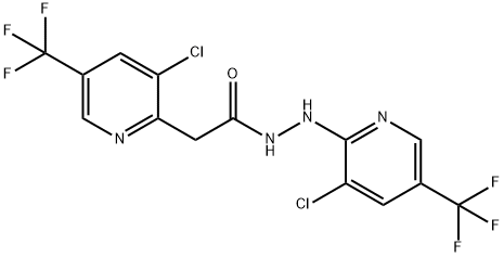 N',2-BIS[3-CHLORO-5-(TRIFLUOROMETHYL)-2-PYRIDINYL]ACETOHYDRAZIDE Struktur