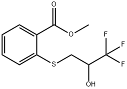 METHYL 2-[(3,3,3-TRIFLUORO-2-HYDROXYPROPYL)SULFANYL]BENZENECARBOXYLATE Struktur