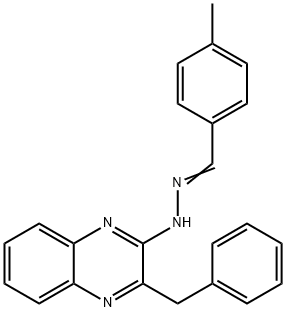 4-METHYLBENZENECARBALDEHYDE N-(3-BENZYL-2-QUINOXALINYL)HYDRAZONE Struktur