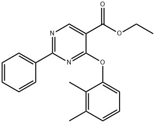 ETHYL 4-(2,3-DIMETHYLPHENOXY)-2-PHENYL-5-PYRIMIDINECARBOXYLATE Struktur