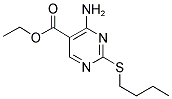 4-AMINO-2-BUTYLSULFANYL-PYRIMIDINE-5-CARBOXYLIC ACID ETHYL ESTER Struktur