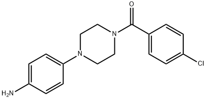 [4-(4-AMINO-PHENYL)-PIPERAZIN-1-YL]-(4-CHLORO-PHENYL)-METHANONE Struktur