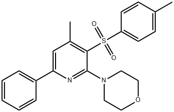 4-(4-METHYL-3-[(4-METHYLPHENYL)SULFONYL]-6-PHENYL-2-PYRIDINYL)MORPHOLINE Struktur