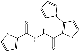 3-(1H-PYRROL-1-YL)-N'-(2-THIENYLCARBONYL)-2-THIOPHENECARBOHYDRAZIDE Struktur