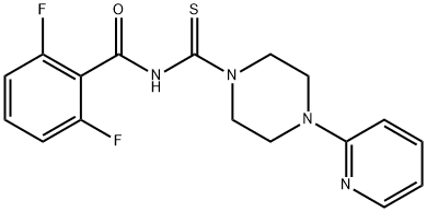 (2,6-DIFLUOROPHENYL)-N-((4-(2-PYRIDYL)PIPERAZINYL)THIOXOMETHYL)FORMAMIDE Struktur