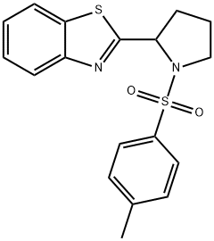 2-(1-[(4-METHYLPHENYL)SULFONYL]-2-PYRROLIDINYL)-1,3-BENZOTHIAZOLE Struktur