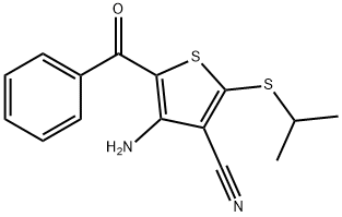 4-AMINO-5-BENZOYL-2-(ISOPROPYLSULFANYL)-3-THIOPHENECARBONITRILE Struktur