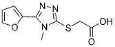 (5-FURAN-2-YL-4-METHYL-4 H-[1,2,4]TRIAZOL-3-YLSULFANYL)-ACETIC ACID Struktur