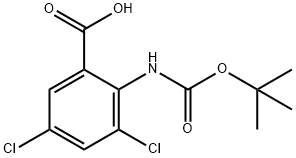 2-TERT-BUTOXYCARBONYLAMINO-3,5-DICHLOROBENZOIC ACID Struktur