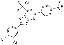 7-[CHLORO(DIFLUORO)METHYL]-2-(3,4-DICHLOROPHENYL)-5-[4-(TRIFLUOROMETHYL)PHENYL]PYRAZOLO[1,5-A]PYRIMIDINE Struktur