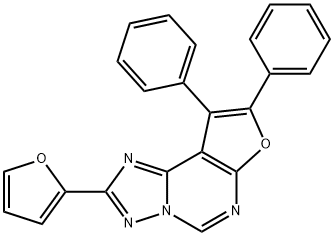 2-(2-FURYL)-8,9-DIPHENYLFURO[3,2-E][1,2,4]TRIAZOLO[1,5-C]PYRIMIDINE Struktur