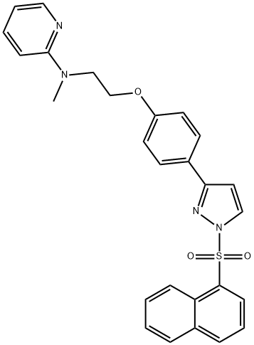 N-METHYL-N-(2-(4-[1-(1-NAPHTHYLSULFONYL)-1H-PYRAZOL-3-YL]PHENOXY)ETHYL)-2-PYRIDINAMINE Struktur