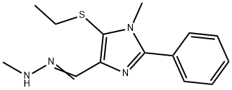 5-(ETHYLSULFANYL)-1-METHYL-2-PHENYL-1H-IMIDAZOLE-4-CARBALDEHYDE N-METHYLHYDRAZONE Struktur