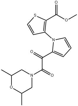 METHYL 3-(2-[2-(2,6-DIMETHYLMORPHOLINO)-2-OXOACETYL]-1H-PYRROL-1-YL)-2-THIOPHENECARBOXYLATE Struktur