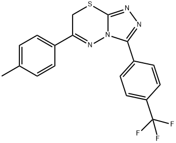 6-(4-METHYLPHENYL)-3-[4-(TRIFLUOROMETHYL)PHENYL]-7H-[1,2,4]TRIAZOLO[3,4-B][1,3,4]THIADIAZINE Struktur